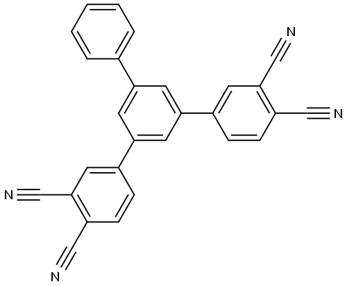 5'-phenyl-[1,1':3',1''-terphenyl]-3,3'',4,4''-tetracarbonitrile Structure