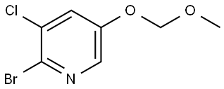 2-bromo-3-chloro-5-(methoxymethoxy)pyridine 구조식 이미지