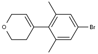 2H-Pyran, 4-(4-bromo-2,6-dimethylphenyl)-3,6-dihydro- Structure