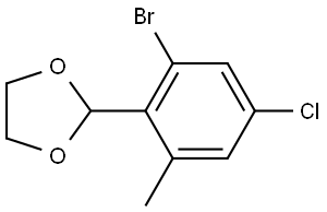 2-(2-bromo-4-chloro-6-methylphenyl)-1,3-dioxolane Structure