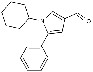 1-cyclohexyl-5-phenyl-1H-pyrrole-3-carbaldehyde Structure