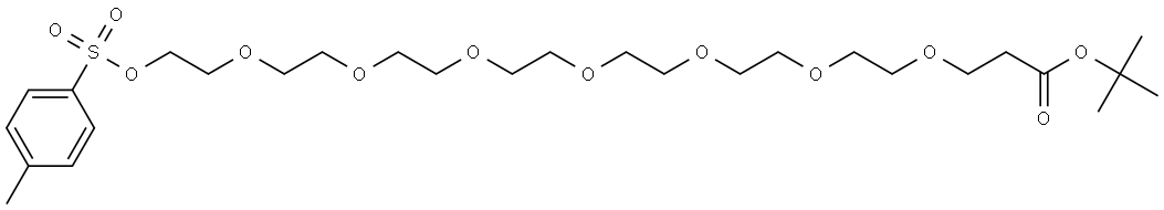 Tos-PEG8-COOtBu Structure