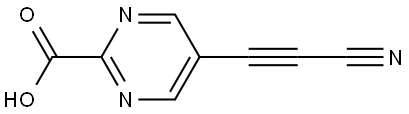 2-Pyrimidinecarboxylic acid, 5-(2-cyanoethynyl)- Structure