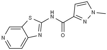 1-methyl-N-(thiazolo[5,4-c]pyridin-2-yl)-1H-pyrazole-3-carboxamide 구조식 이미지