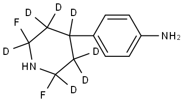 4-(2,6-difluoropiperidin-4-yl-2,3,3,4,5,5,6-d7)aniline Structure