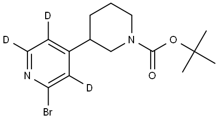 tert-butyl 3-(2-bromopyridin-4-yl-3,5,6-d3)piperidine-1-carboxylate Structure