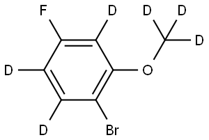 1-bromo-4-fluoro-2-(methoxy-d3)benzene-3,5,6-d3 Structure