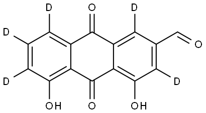 4,5-dihydroxy-9,10-dioxo-9,10-dihydroanthracene-1,3,6,7,8-d5-2-carbaldehyde Structure