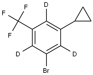 1-bromo-3-cyclopropyl-5-(trifluoromethyl)benzene-2,4,6-d3 Structure