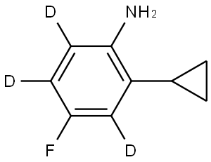 2-cyclopropyl-4-fluorobenzen-3,5,6-d3-amine Structure