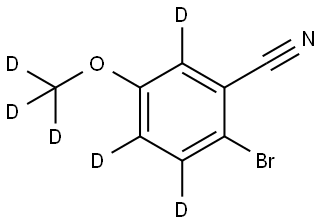 2-bromo-5-(methoxy-d3)benzonitrile-3,4,6-d3 Structure