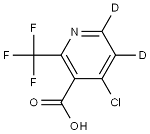 4-chloro-2-(trifluoromethyl)nicotinic-5,6-d2 acid Structure