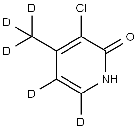 3-chloro-4-(methyl-d3)pyridin-5,6-d2-2-ol Structure