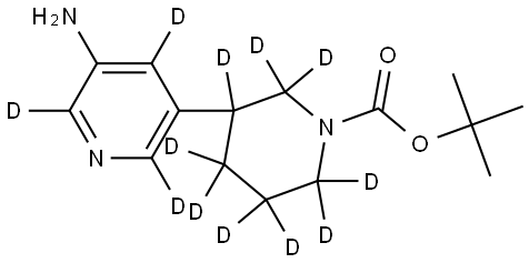 tert-butyl 3-(5-aminopyridin-3-yl-2,4,6-d3)piperidine-1-carboxylate-2,2,3,4,4,5,5,6,6-d9 Structure