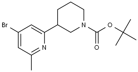 tert-butyl 3-(4-bromo-6-methylpyridin-2-yl)piperidine-1-carboxylate Structure