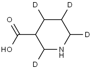 piperidine-3-carboxylic-2,4,5,6-d4 acid 구조식 이미지