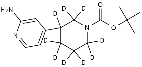 tert-butyl 3-(2-aminopyridin-4-yl)piperidine-1-carboxylate-2,2,3,4,4,5,5,6,6-d9 Structure