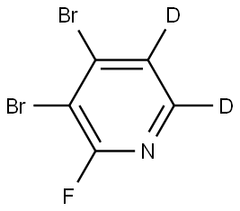 3,4-dibromo-2-fluoropyridine-5,6-d2 Structure