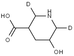 5-hydroxypiperidine-3-carboxylic-2,6-d2 acid Structure