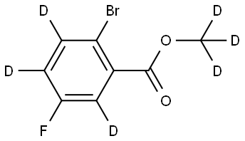 methyl-d3 2-bromo-5-fluorobenzoate-3,4,6-d3 Structure