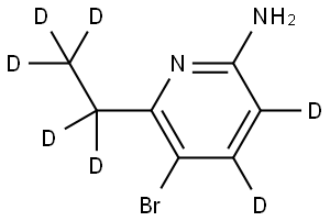 5-bromo-6-(ethyl-d5)pyridin-3,4-d2-2-amine Structure