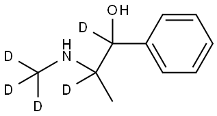 2-((methyl-d3)amino)-1-phenylpropan-1,2-d2-1-ol Structure