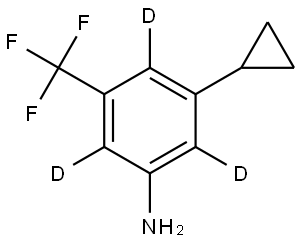 3-cyclopropyl-5-(trifluoromethyl)benzen-2,4,6-d3-amine Structure