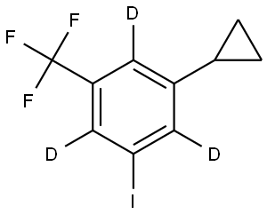 1-cyclopropyl-3-iodo-5-(trifluoromethyl)benzene-2,4,6-d3 Structure