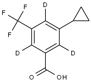 3-cyclopropyl-5-(trifluoromethyl)benzoic-2,4,6-d3 acid Structure