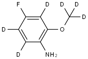 4-fluoro-2-(methoxy-d3)benzen-3,5,6-d3-amine Structure