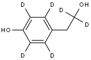 4-(2-hydroxyethyl-2,2-d2)phen-2,3,5,6-d4-ol Structure
