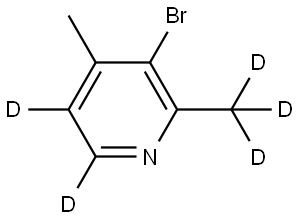 3-bromo-4-methyl-2-(methyl-d3)pyridine-5,6-d2 Structure
