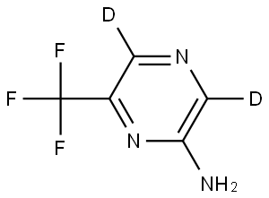 6-(trifluoromethyl)pyrazin-3,5-d2-2-amine Structure