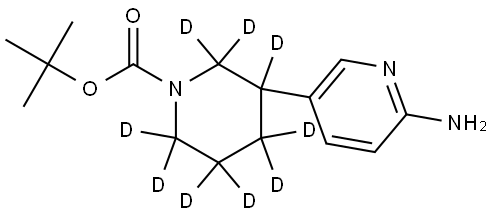 tert-butyl 3-(6-aminopyridin-3-yl)piperidine-1-carboxylate-2,2,3,4,4,5,5,6,6-d9 구조식 이미지