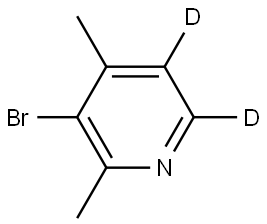 3-bromo-2,4-dimethylpyridine-5,6-d2 Structure