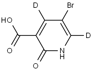 5-bromo-2-hydroxynicotinic-4,6-d2 acid Structure