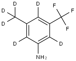 3-(methyl-d3)-5-(trifluoromethyl)benzen-2,4,6-d3-amine Structure