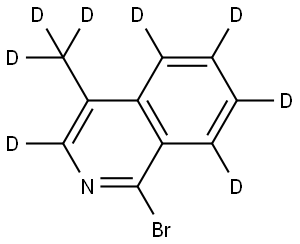 1-bromo-4-(methyl-d3)isoquinoline-3,5,6,7,8-d5 Structure