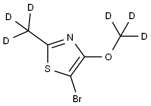 5-bromo-4-(methoxy-d3)-2-(methyl-d3)thiazole 구조식 이미지