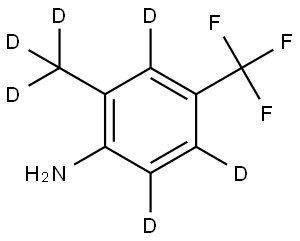 2-(methyl-d3)-4-(trifluoromethyl)benzen-3,5,6-d3-amine Structure