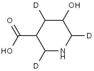 5-hydroxypiperidine-3-carboxylic-2,4,6-d3 acid Structure