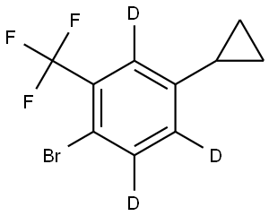 1-bromo-4-cyclopropyl-2-(trifluoromethyl)benzene-3,5,6-d3 Structure