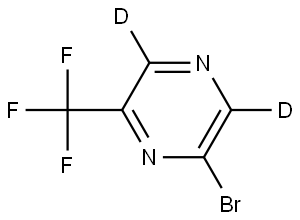 2-bromo-6-(trifluoromethyl)pyrazine-3,5-d2 Structure