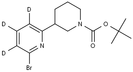 tert-butyl 3-(6-bromopyridin-2-yl-3,4,5-d3)piperidine-1-carboxylate Structure