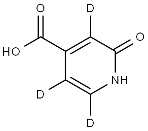 2-hydroxyisonicotinic-3,5,6-d3 acid Structure