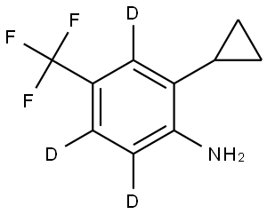 2-cyclopropyl-4-(trifluoromethyl)benzen-3,5,6-d3-amine Structure