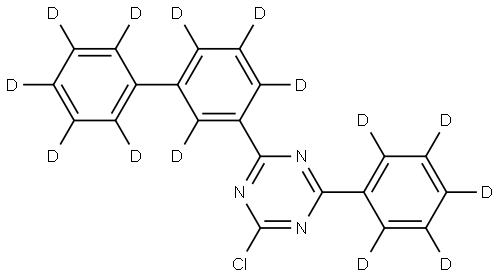 1,3,5-Triazine, 2-([1,1′-biphenyl]-3-yl-2,2′,3′,4,4′,5,5′,6,6′-d9)-4-chloro-6-(phenyl-2,3,4,5,6-d5)- Structure