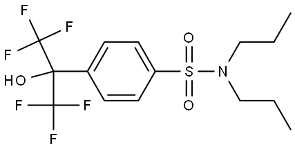 Benzenesulfonamide, N,N-dipropyl-4-[2,2,2-trifluoro-1-hydroxy-1-(trifluoromethyl)ethyl]- Structure