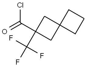 2-(Trifluoromethyl)spiro[3.3]heptane-2-carbonyl chloride Structure