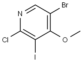 5-Bromo-2-chloro-3-iodo-4-methoxypyridine Structure